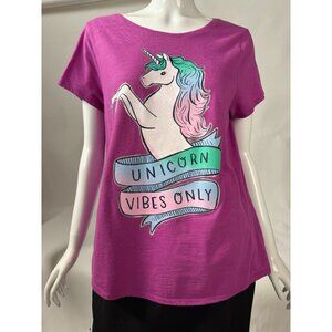 Unicorn Vibes Only Pink Graphic Tee By So Favorite Graphic Tee 18 Plus Womens Ca